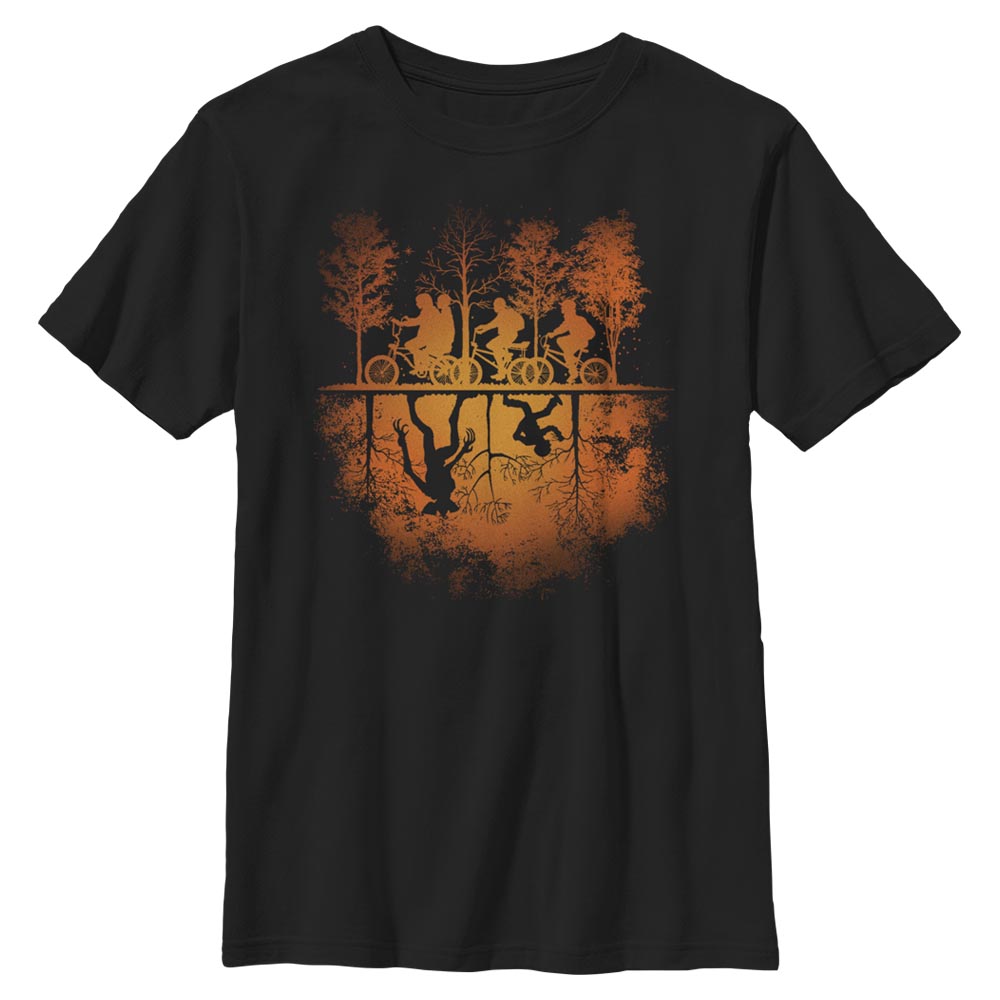 Aperçu: Netflix - Stranger Things - Skupina Upside Down Pumpkin - Halloween - Enfant T-shirt - Noir - Devant