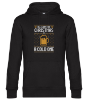 All I want for Christmas is a cold one - Men’s Standard Hoodie - Black - Front All I want for Christmas is a cold one - Men’s Standard Hoodie - Black - Front