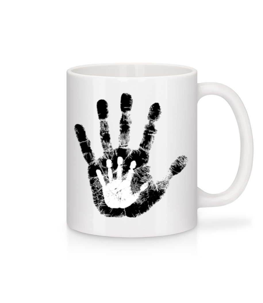 Aperçu: Main Parents Enfant - Mug en céramique blanc - Blanc - Devant