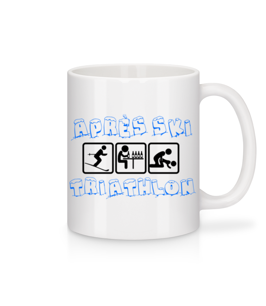Après Ski Triathlon · Mug en céramique blanc