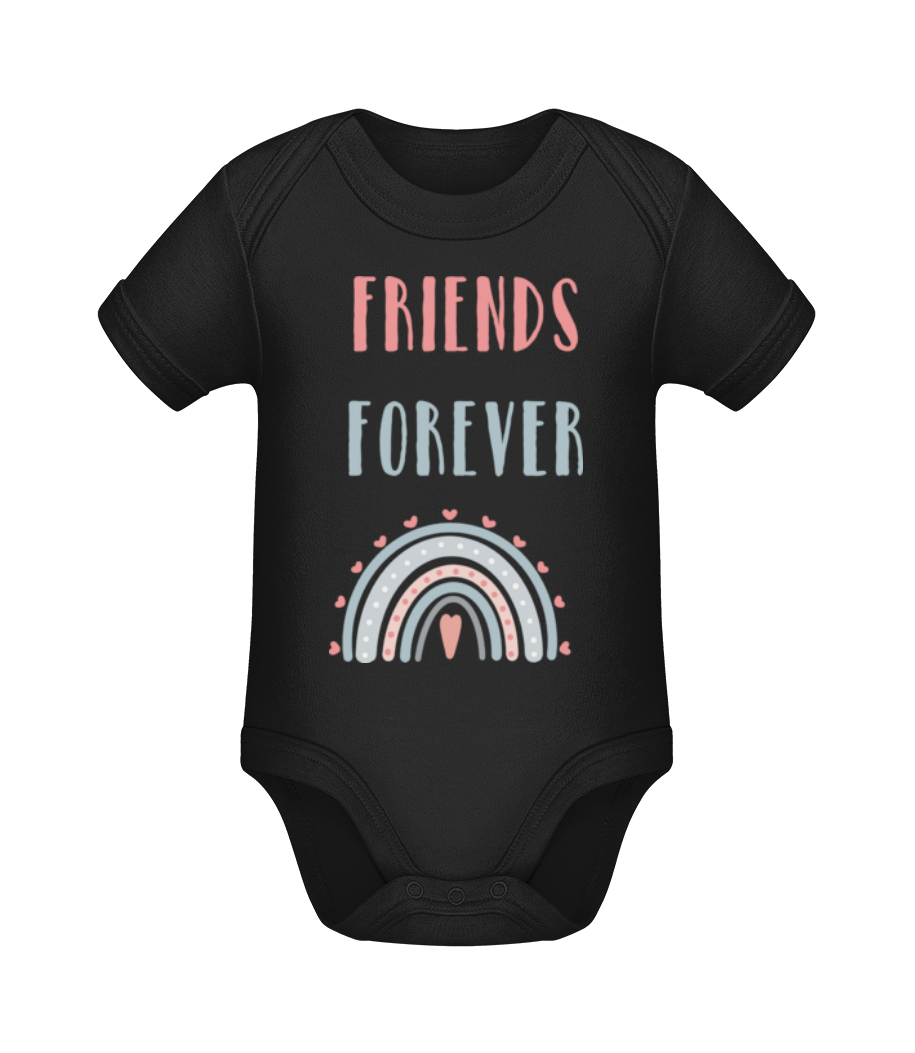 Aperçu: Friends Forever - Body manches courtes bio - Noir - Devant