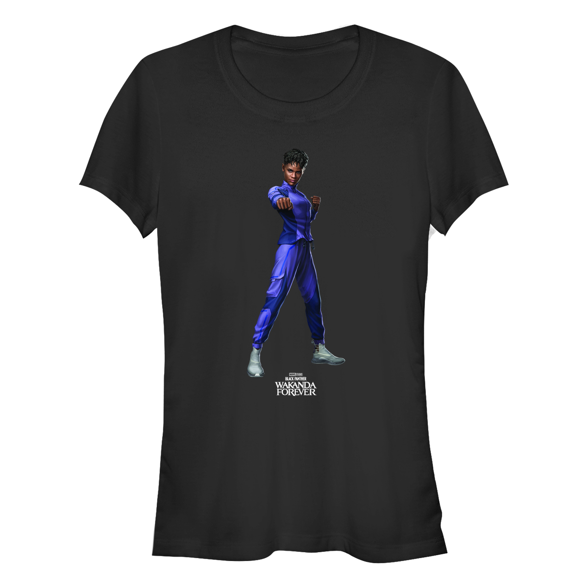Marvel - Panthère noire Wakanda pour toujours - Shuri Blank - Femme T-shirt - Noir - Devant