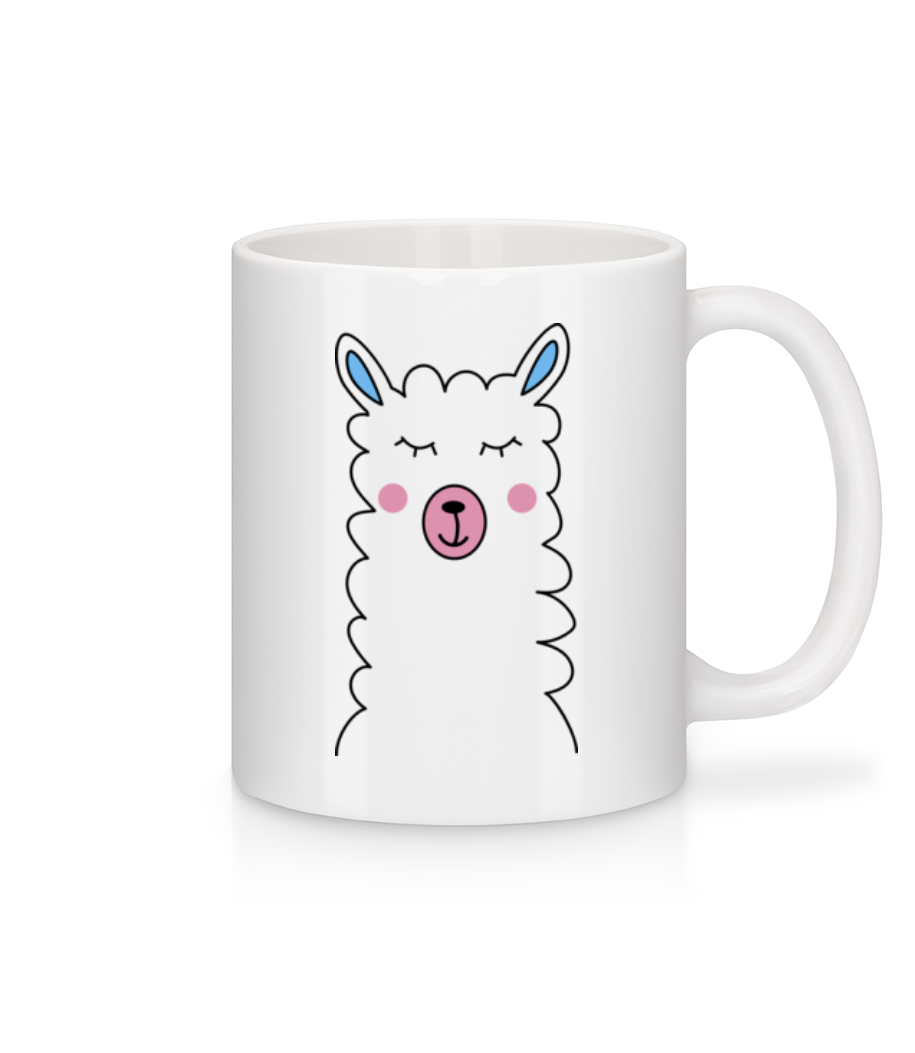 Lama Mignon · Mug en céramique blanc