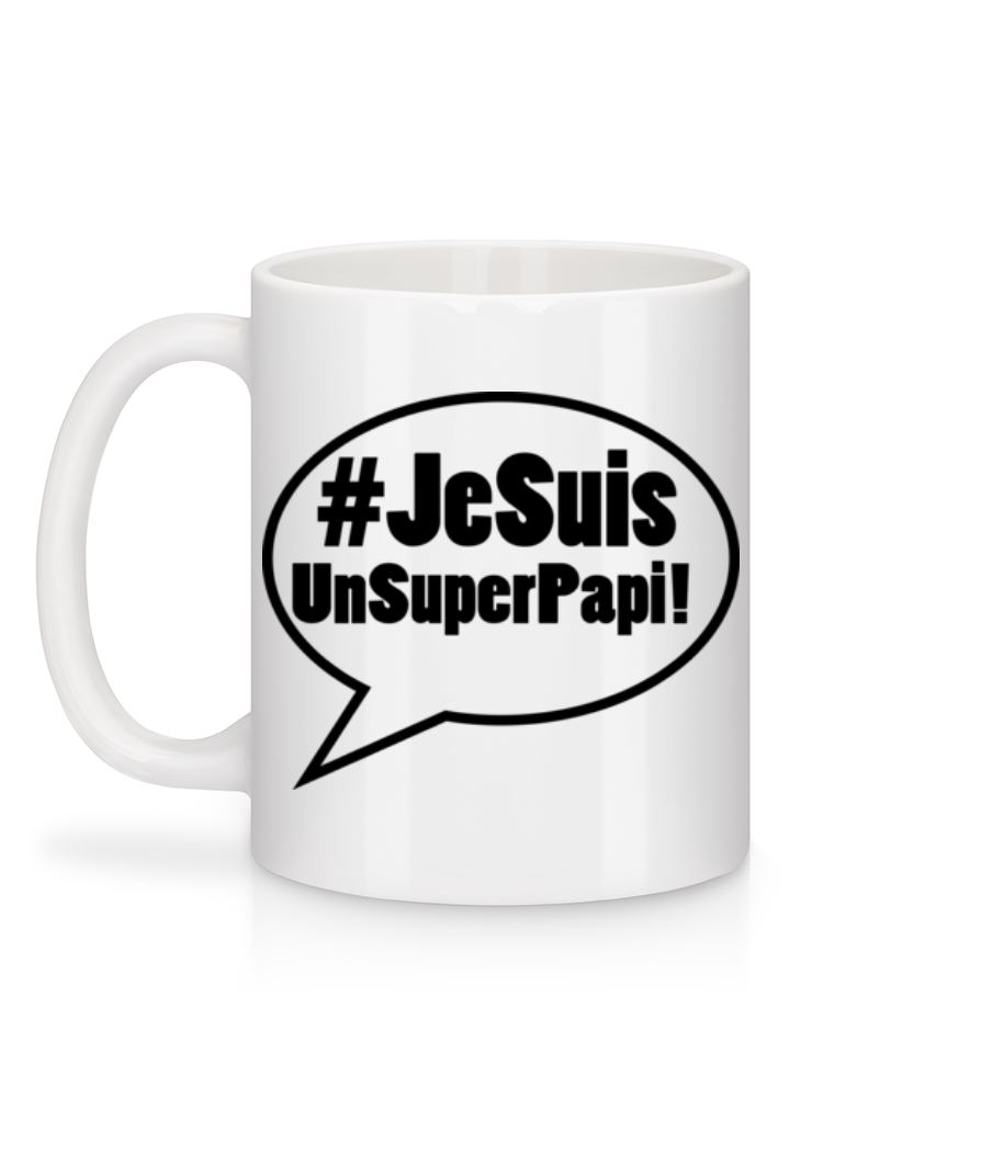 Aperçu: Je Suis Un Super Papi - Mug en céramique blanc - Blanc - Derrière