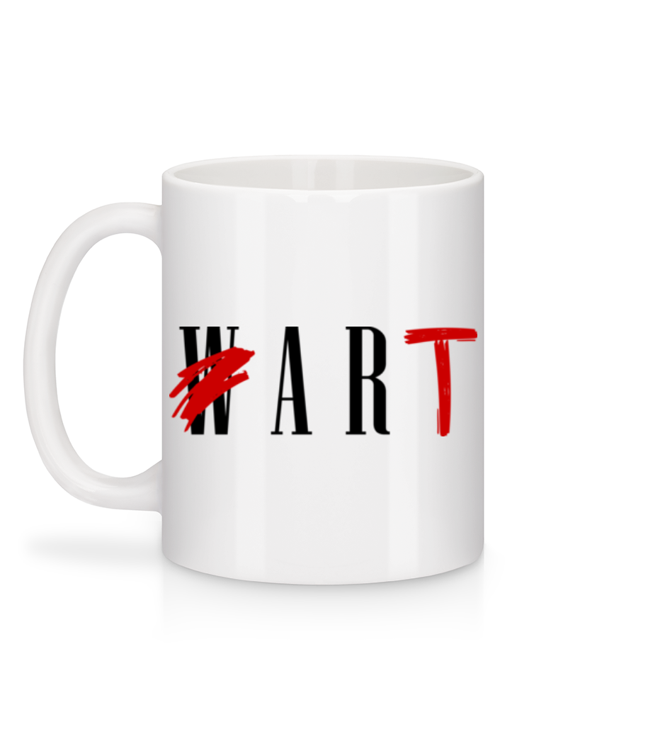 Aperçu: Art Not War - Mug en céramique blanc - Blanc - Derrière