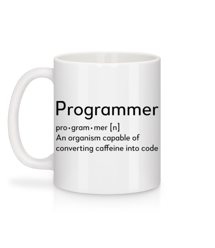 Aperçu: Programmer Definition - Mug en céramique blanc - Blanc - Derrière