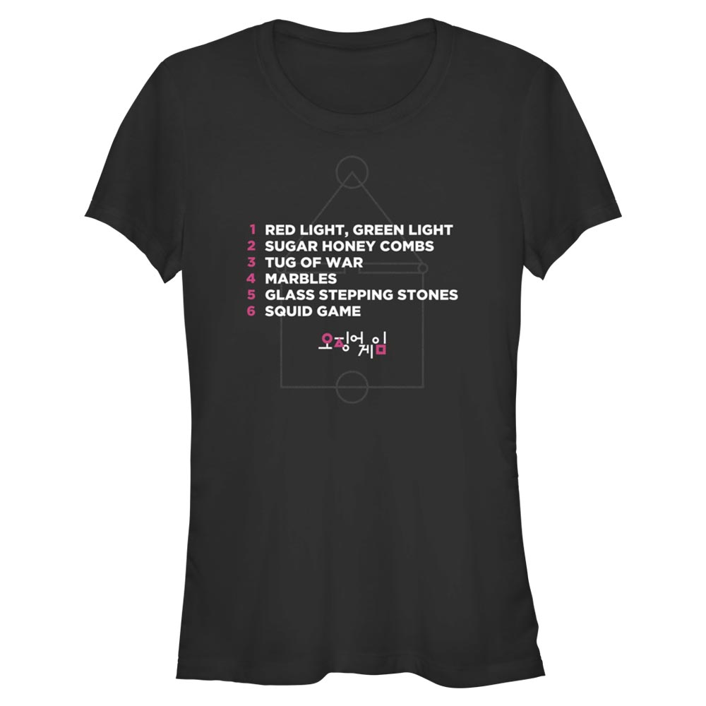 Netflix - Squid Game - Texte Games List - Femme T-shirt
