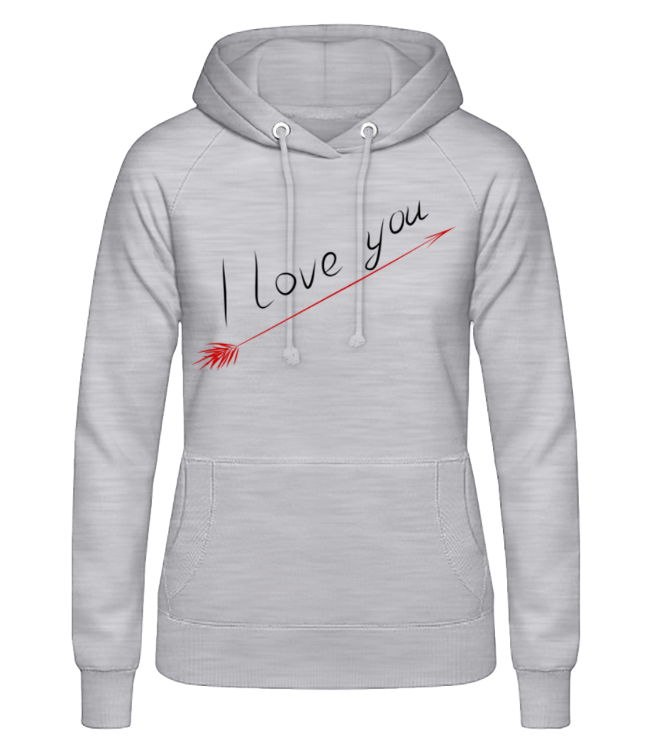 I Love You · Sweat à capuche basique pour femme