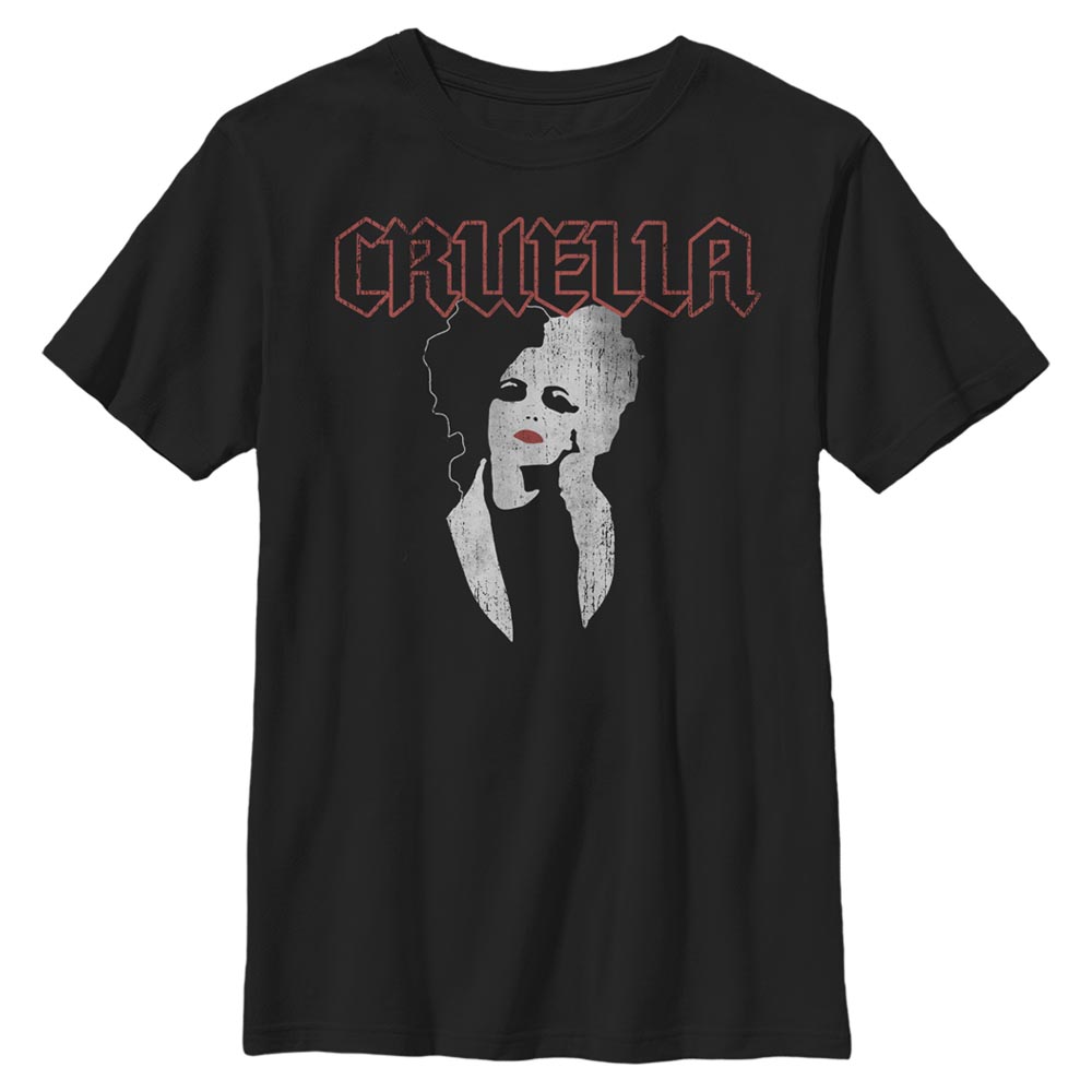 Aperçu: Disney Classics - Cruella - Cruella DeVille Rock T - Enfant T-shirt - Noir - Devant