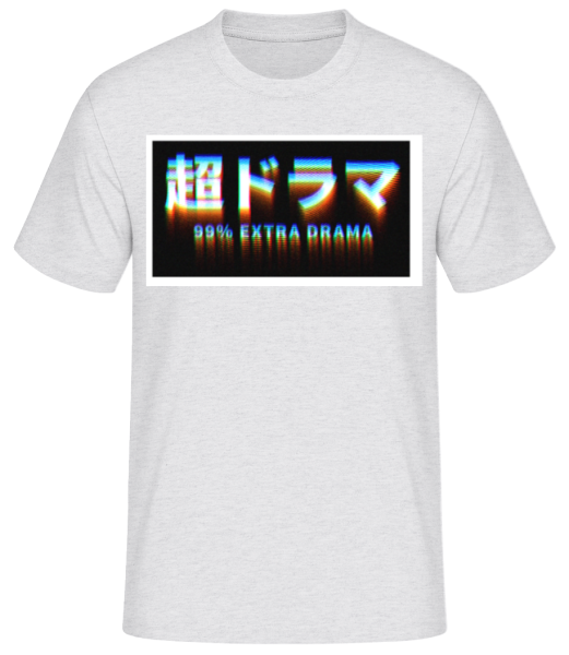Y2K 99 Percent Extra Drama - T-shirt standard Homme - Gris chiné - Devant