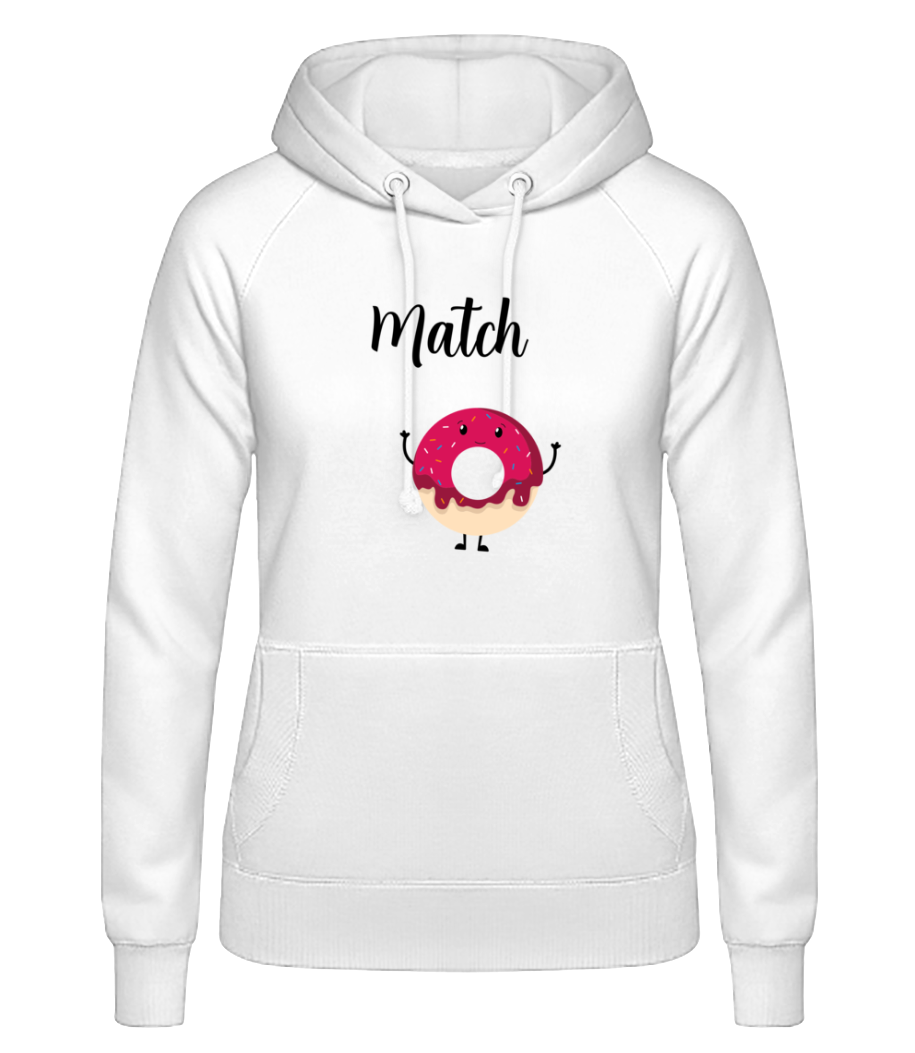 Aperçu: It Is A Match 2 - Sweat à capuche Femme - Blanc - Devant