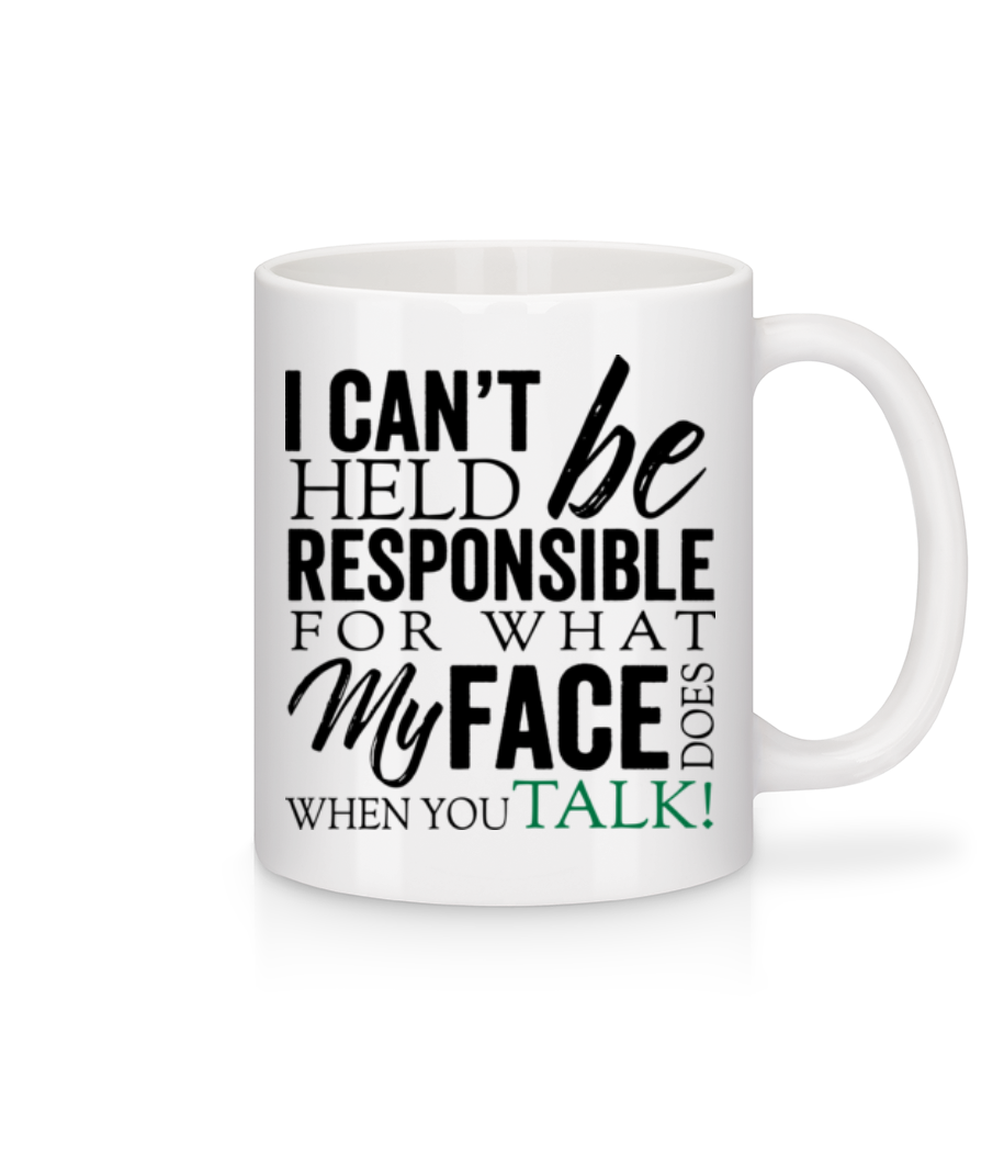 What My Face Does · Mug en céramique blanc