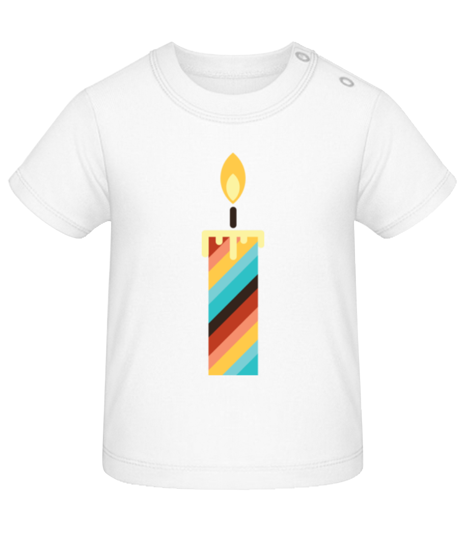 Bougie D'Anniversaire - T-shirt Bébé - Blanc - Devant