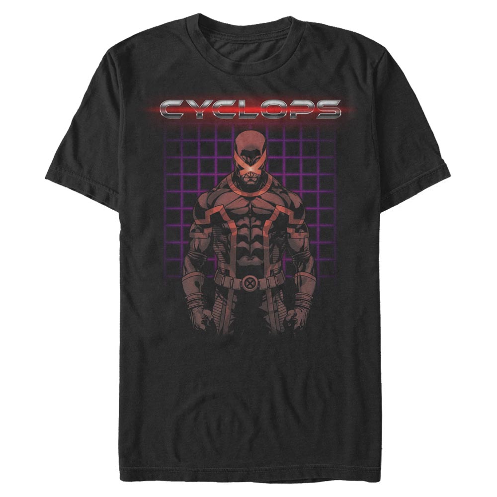Aperçu: Marvel - X-Men - Cyclops Retro Clops - Homme T-shirt - Noir - Devant