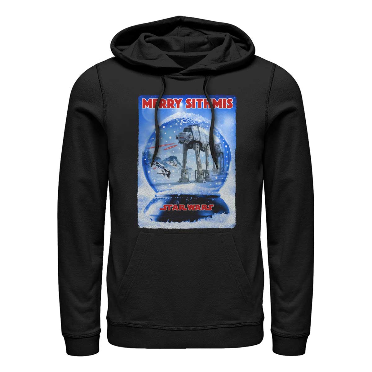 Vorschau: Star Wars - AT-AT Snow Global Domination - Weihnachten - Unisex Hoodie - Schwarz - Vorne