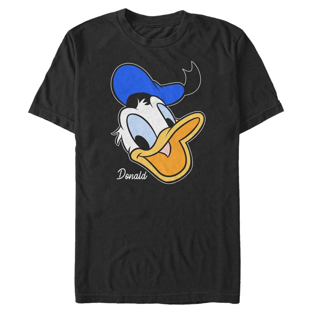 Disney - Mickey Mouse - Donald Duck Donald Big Face - Homme T-shirt - Noir - Devant
