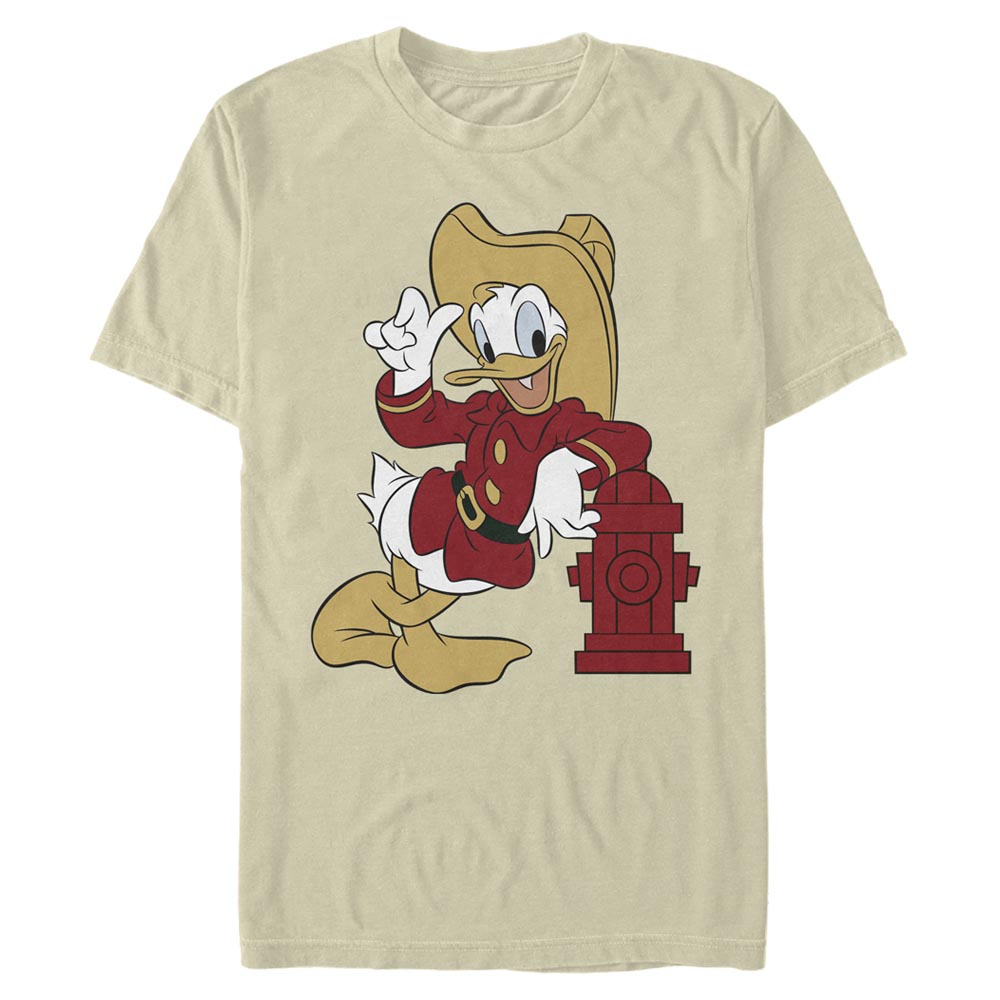 Aperçu: Disney - Mickey Mouse - Donald Duck Firefighting Donald - Homme T-shirt - Crème - Devant