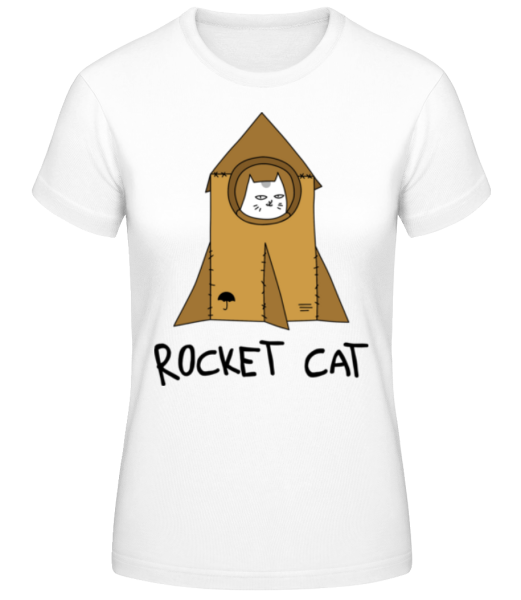 Rocket Cat - T-shirt standard Femme - Blanc - Devant