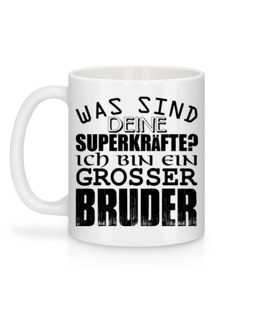 Vorschau: Superkräfte Grosser Bruder - Tasse - Weiß - Hinten