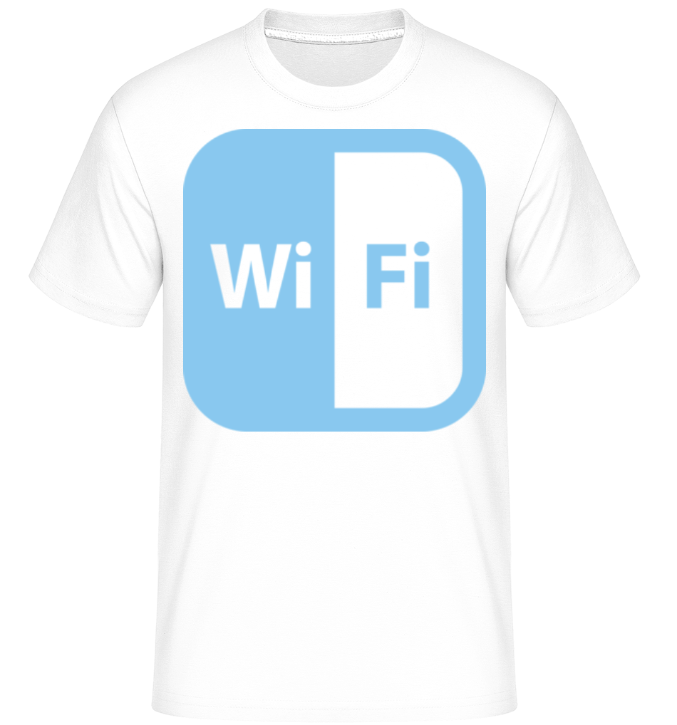 Aperçu: WiFi Icon Blue -  T-Shirt Shirtinator homme - Blanc - Devant