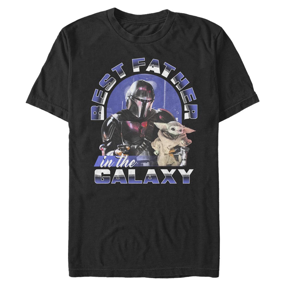 Star Wars - The Mandalorian - Mando & Child Best Father to Child - Father's Day - Homme T-shirt - Noir - Devant