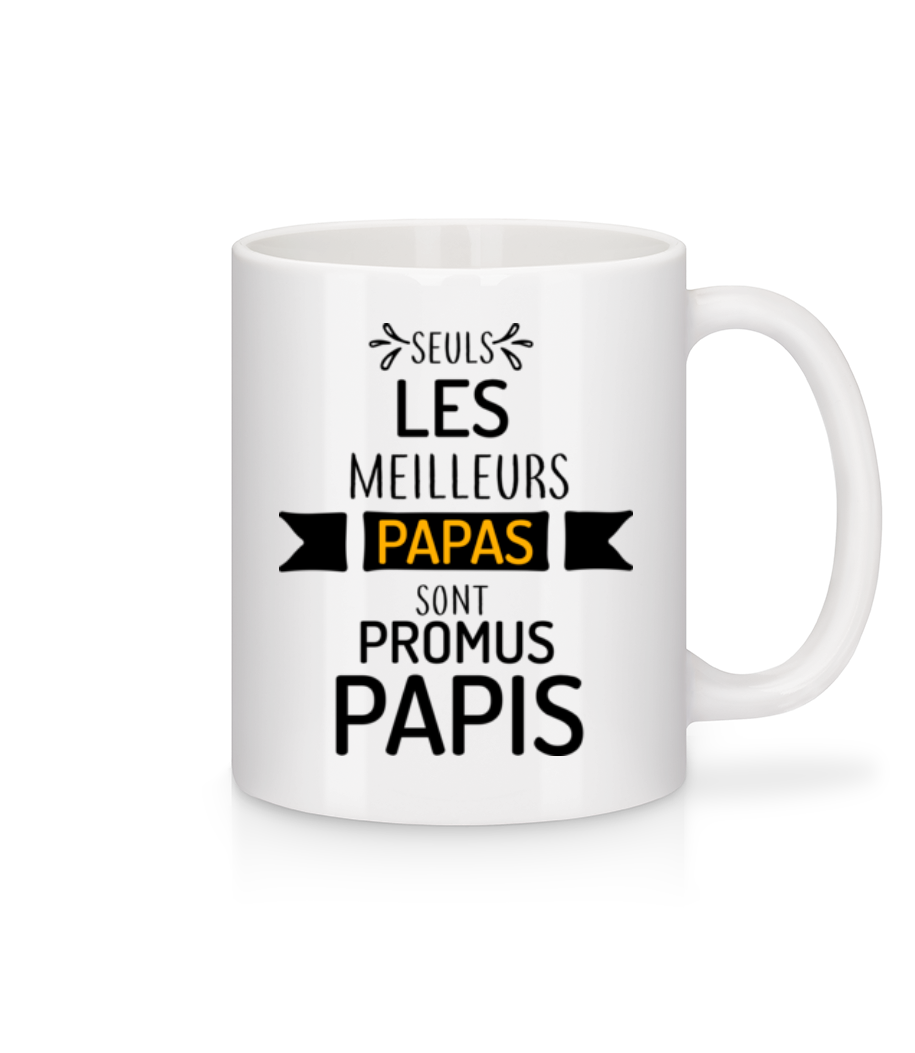 Les Meilleurs Papas Sont Papi · Mug en céramique blanc
