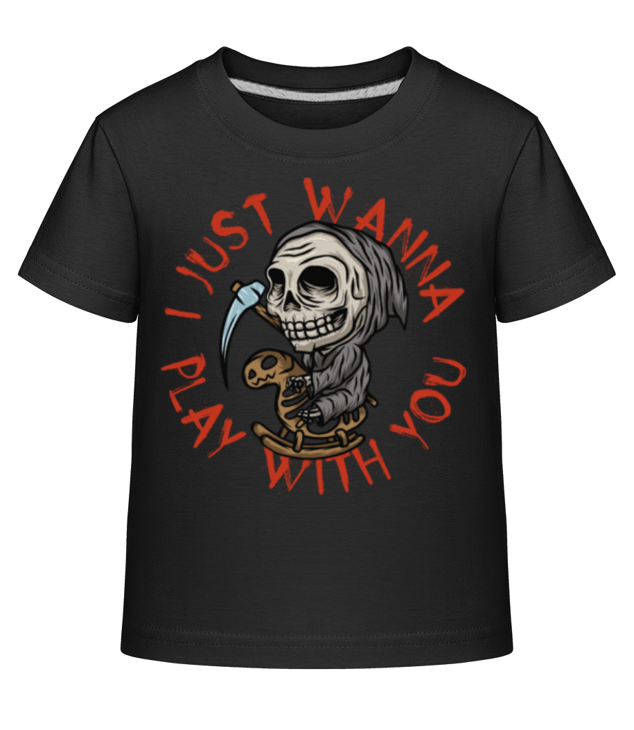 Aperçu: I Just Wanna Play - T-shirt shirtinator Enfant - Noir - Devant