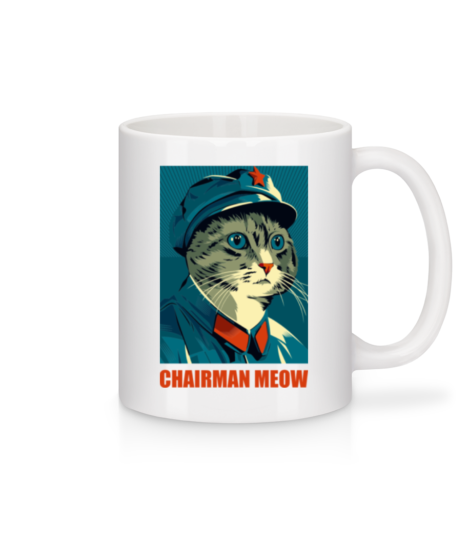 Aperçu: Chairman Meow - Mug en céramique blanc - Blanc - Devant