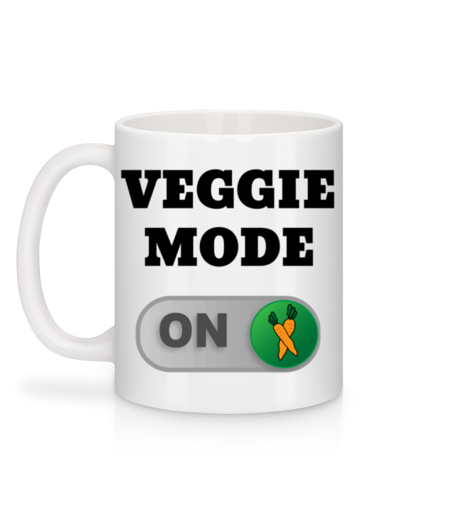 Veggie Mode On - Carrote - Mug en céramique blanc - Blanc - Derrière