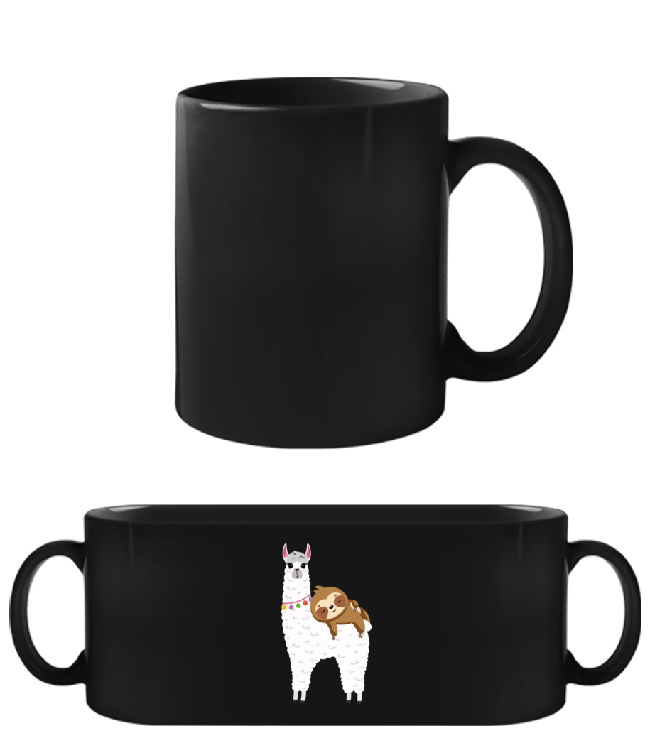 Lama Avec Paresseux · Tasse Noire