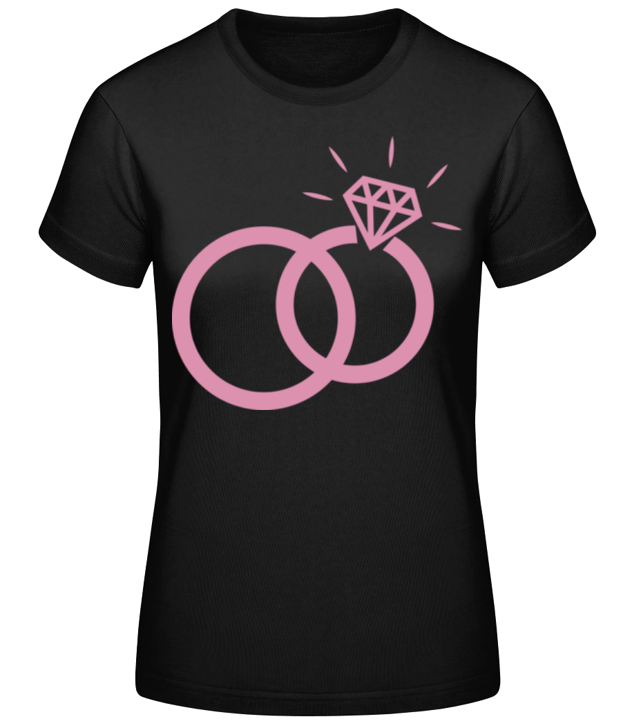 Ehering Mit Diamant · Frauen Basic T-Shirt