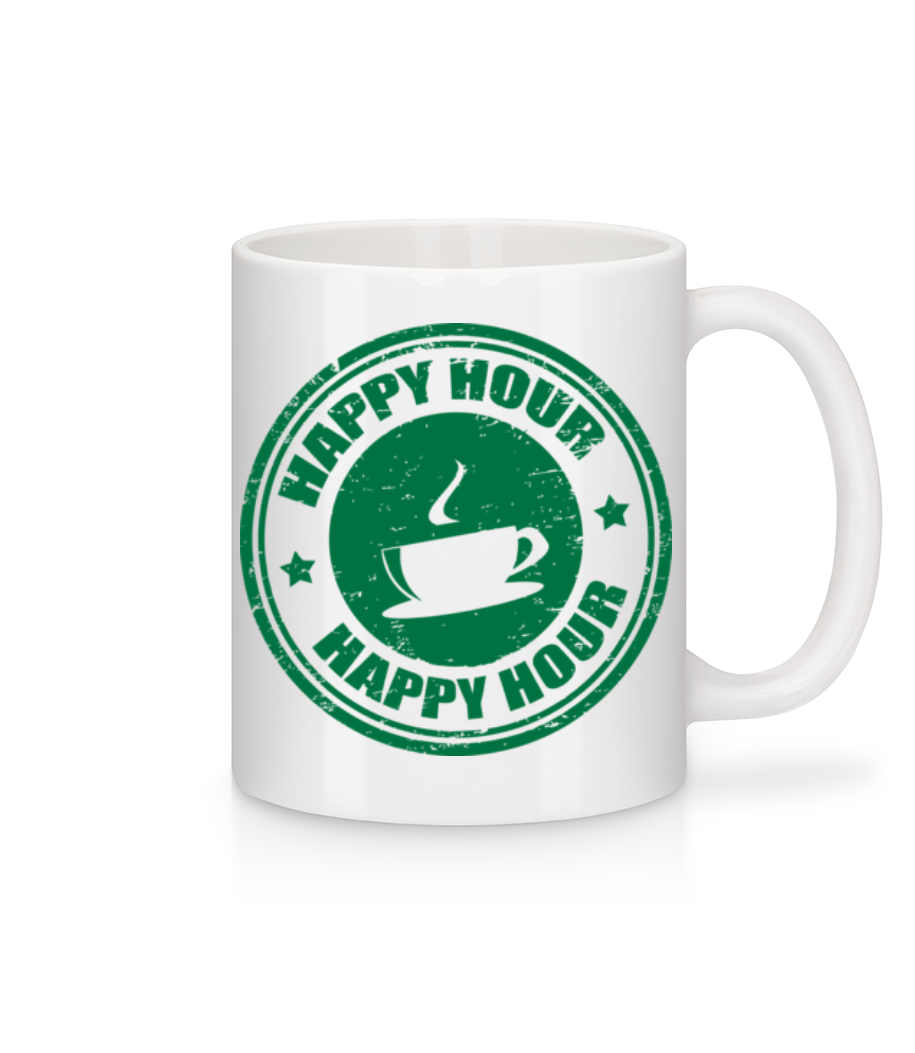 Happy Hour Coffee · Mug en céramique blanc