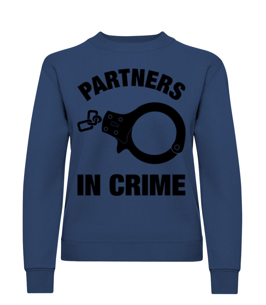 Aperçu: Partners In Crime - Sweatshirt Femme - Bleu marine - Devant