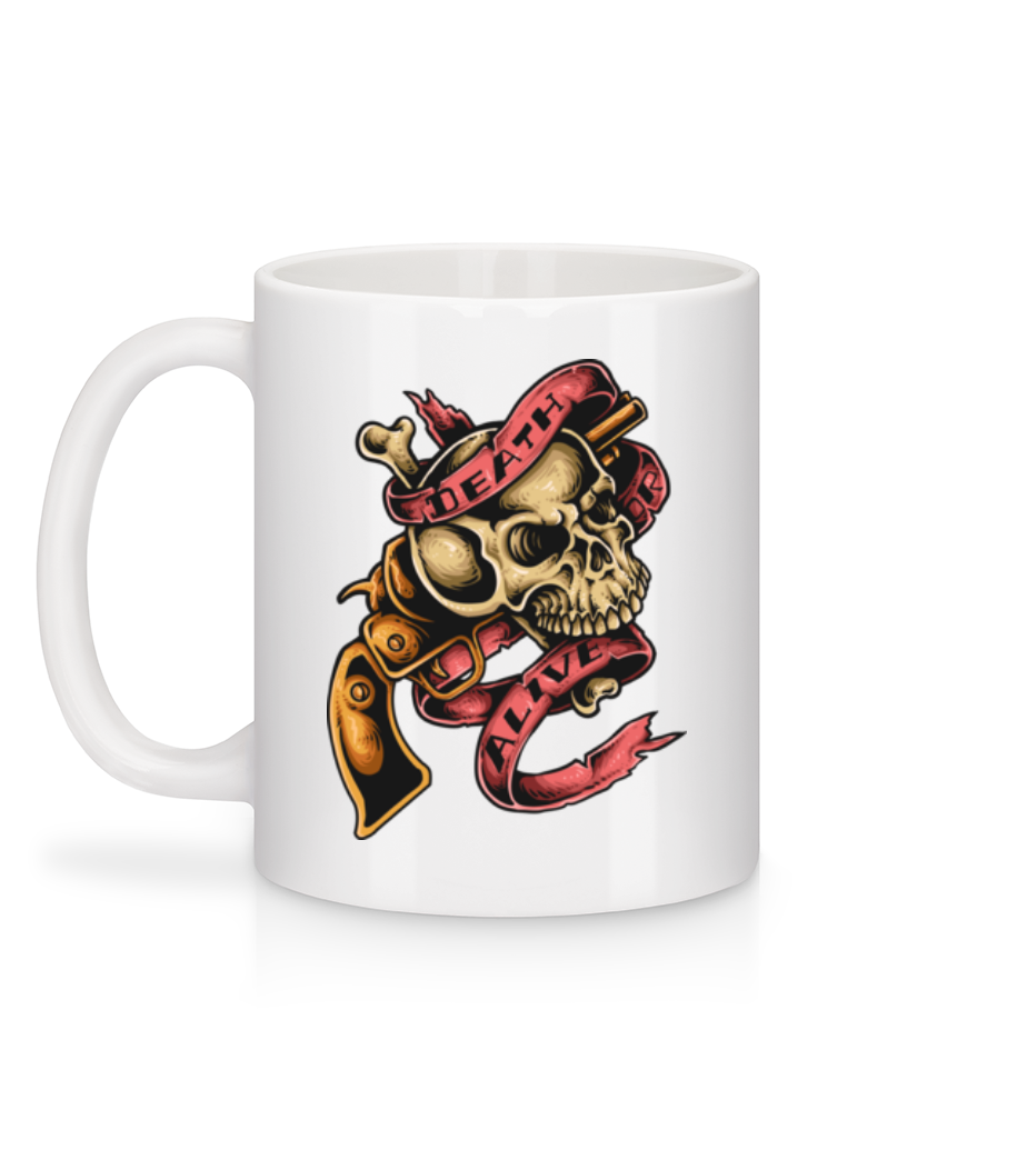 Death Or Alive - Mug en céramique blanc - Blanc - Derrière