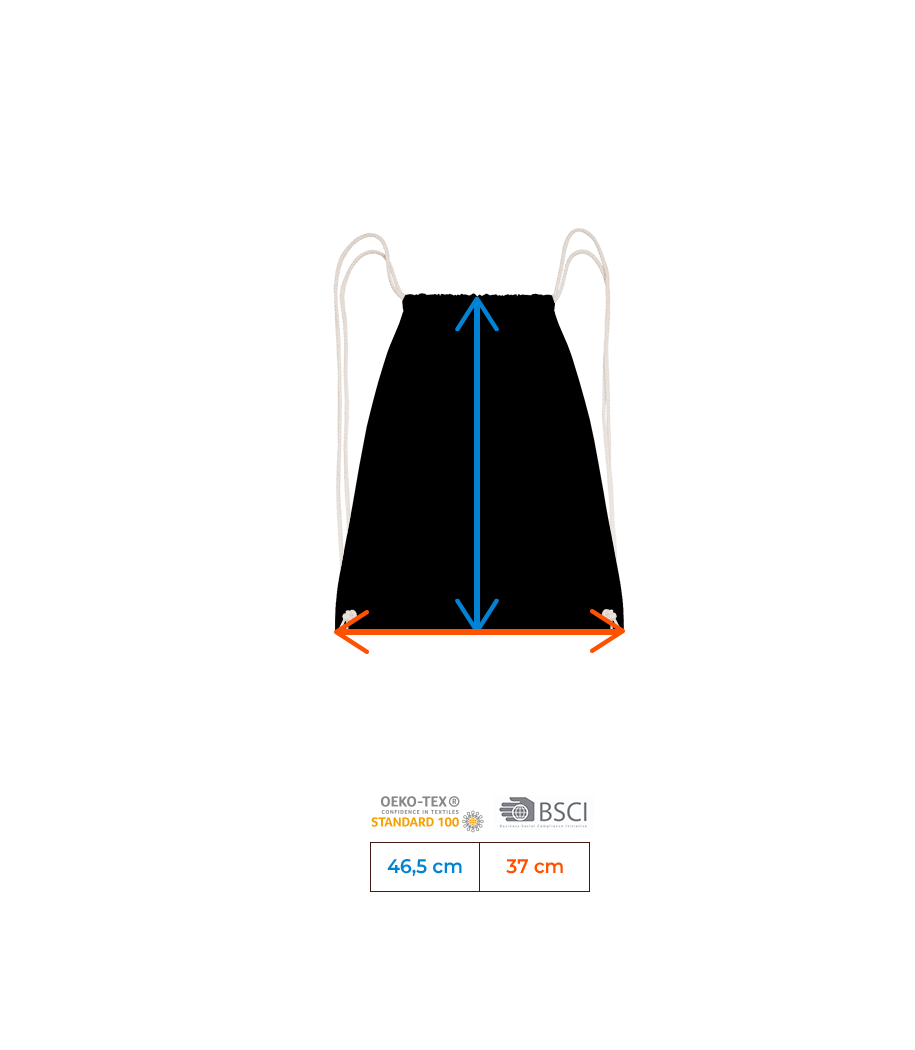 Aperçu: 120 BPM Logo - Sac à dos Drawstring - Jaune - Messung