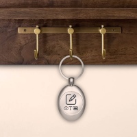 Schlüsselanhänger Metall - Weiß