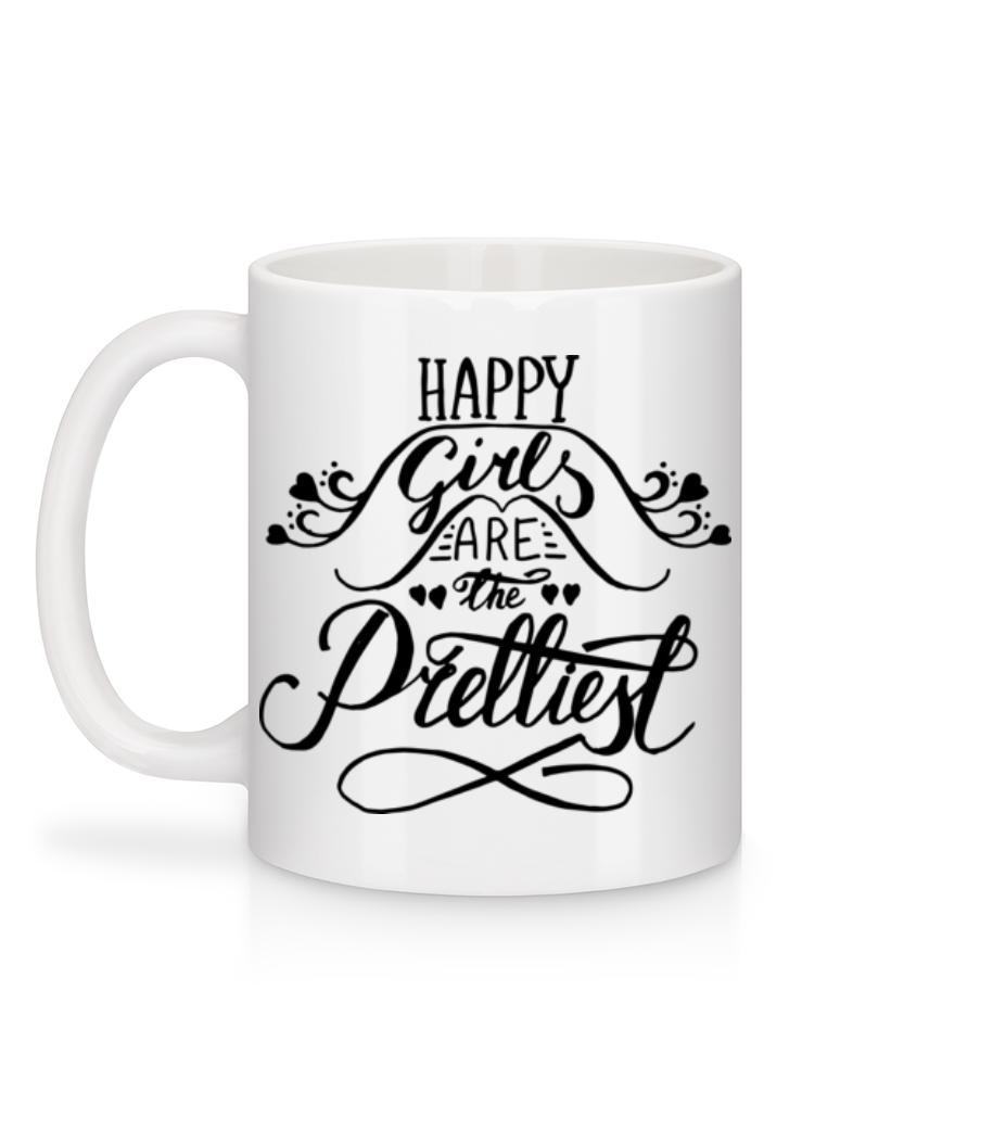 Aperçu: Happy Girls Are The Prettiest - Mug en céramique blanc - Blanc - Derrière