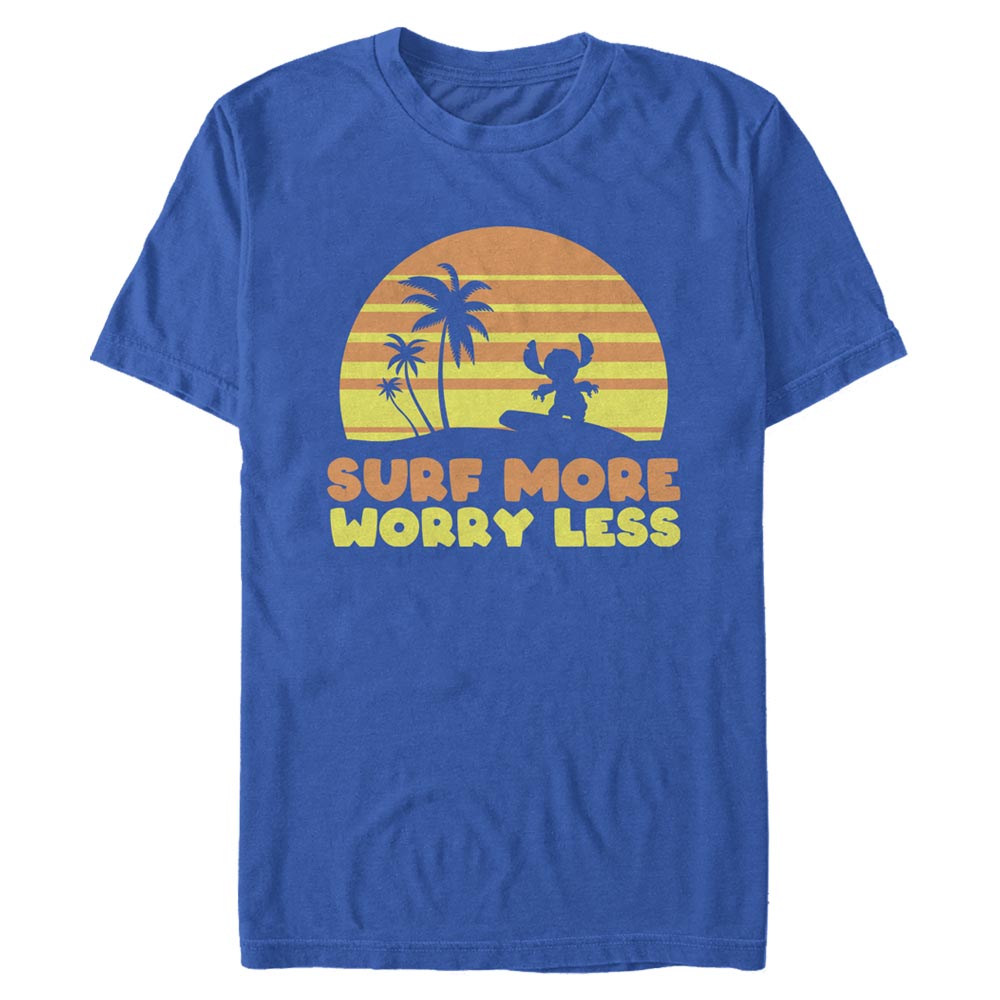 Disney Classics - Lilo & Stitch - Stitch Surf More Worry Less - Homme T-shirt