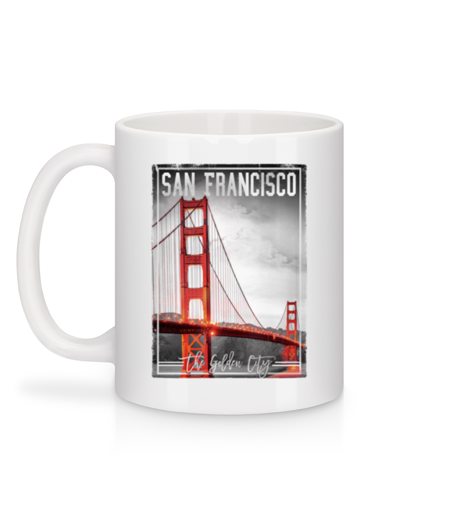 San Francisco Golden City - Mug en céramique blanc - Blanc - Derrière