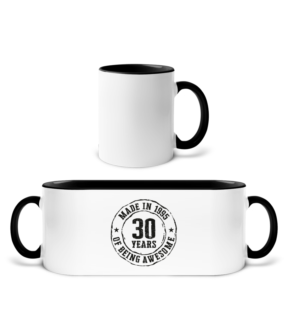 Made In 1995 · Mug bicolore en céramique - intérieur de couleur