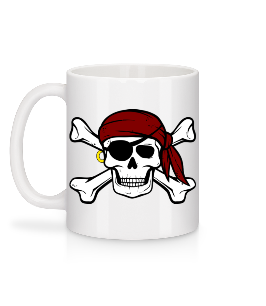 Aperçu: Pirate Tête De Mort - Mug en céramique blanc - Blanc - Derrière