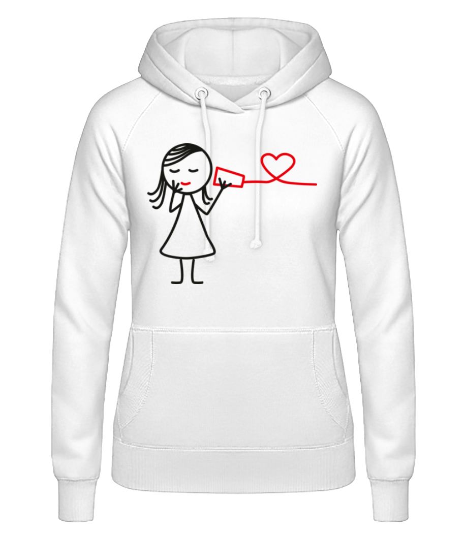 Ligne téléphonique femme · Sweat à capuche basique pour femme