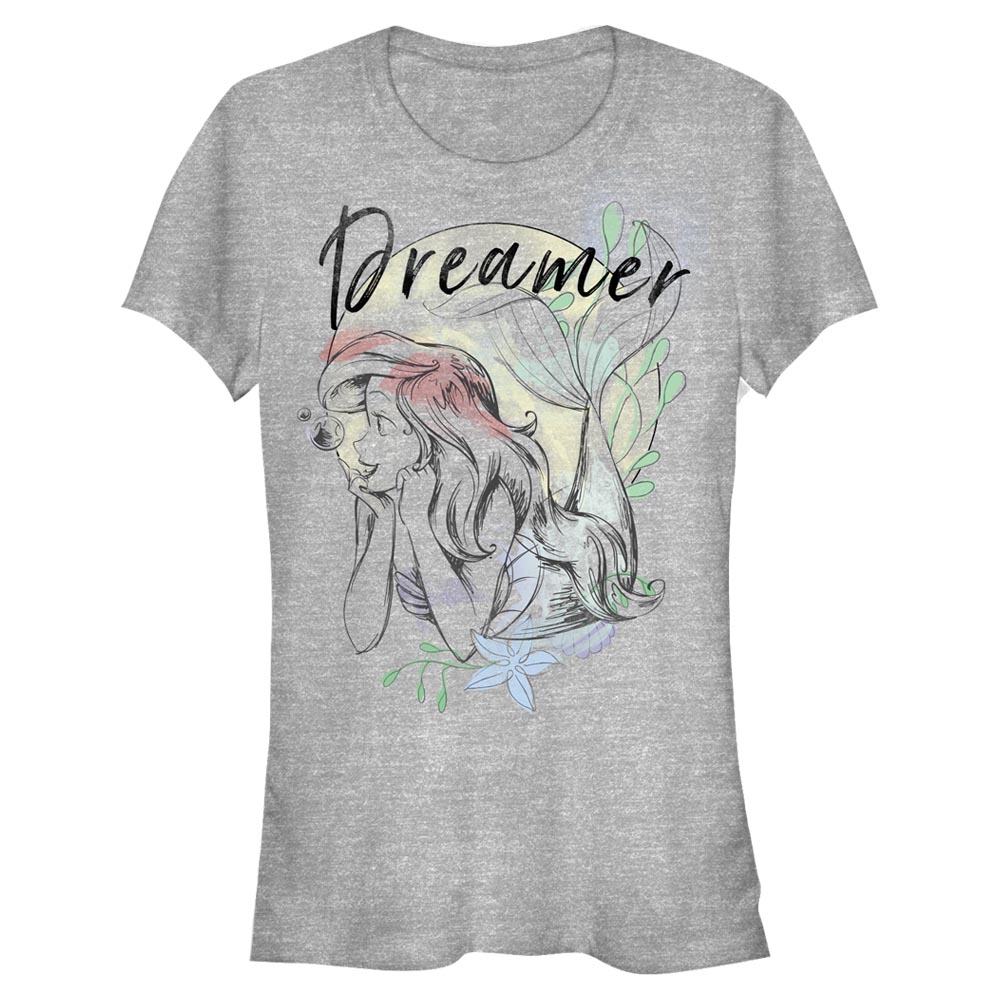 Aperçu: Disney - Ariel La Petite Sirène - Malá mořská víla Dreamer - Femme T-shirt - Gris chiné - Devant