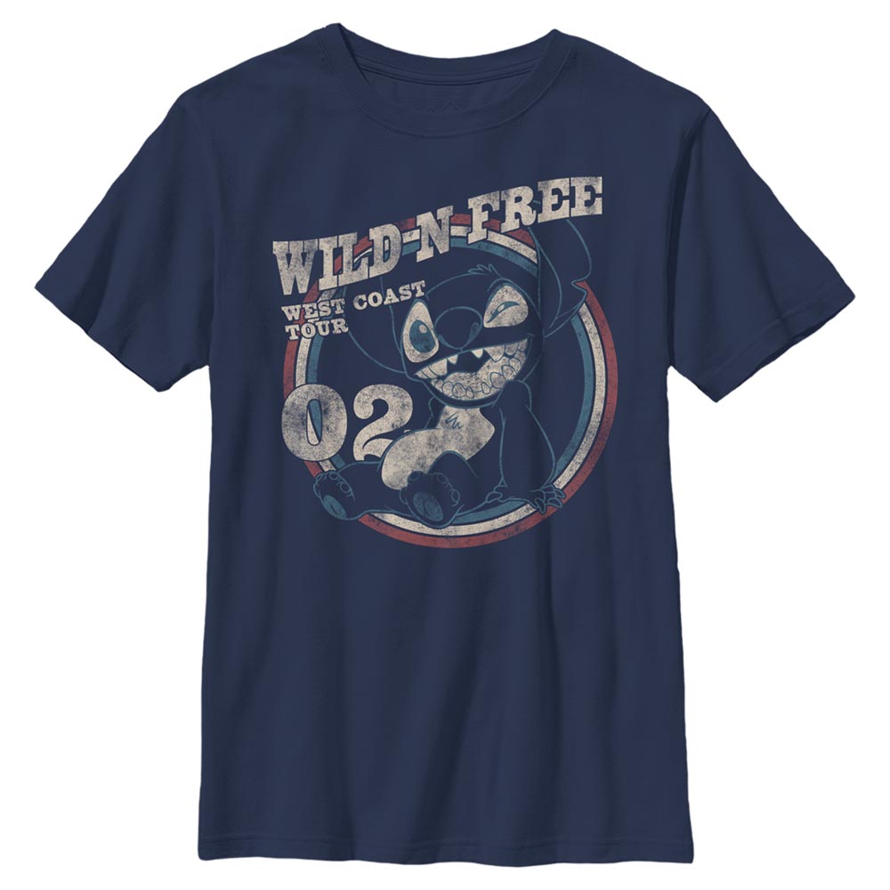 Disney - Lilo & Stitch - Stitch Americana Circle - Enfant T-shirt