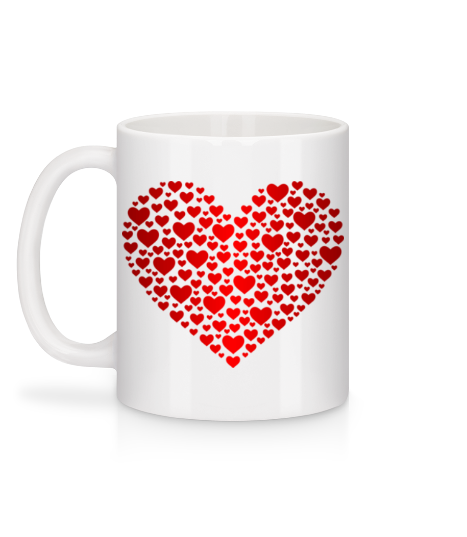 Aperçu: Cœur - Mug en céramique blanc - Blanc - Derrière