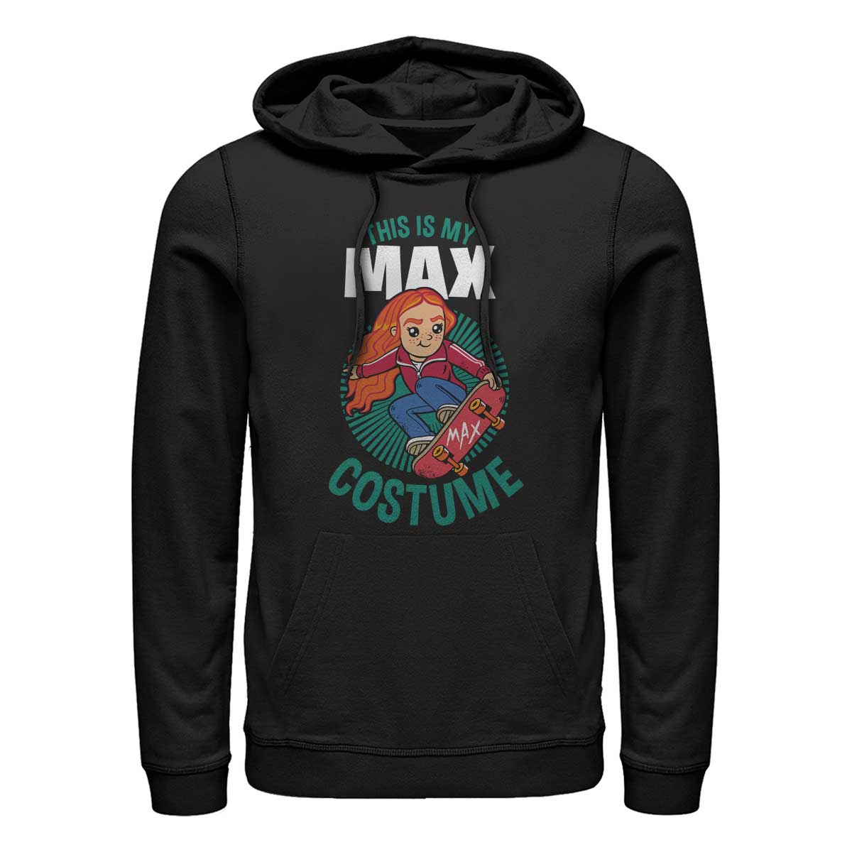 Aperçu: Netflix - Stranger Things - Max Costume - Halloween - Unisex Sweat à capuche - Noir - Devant