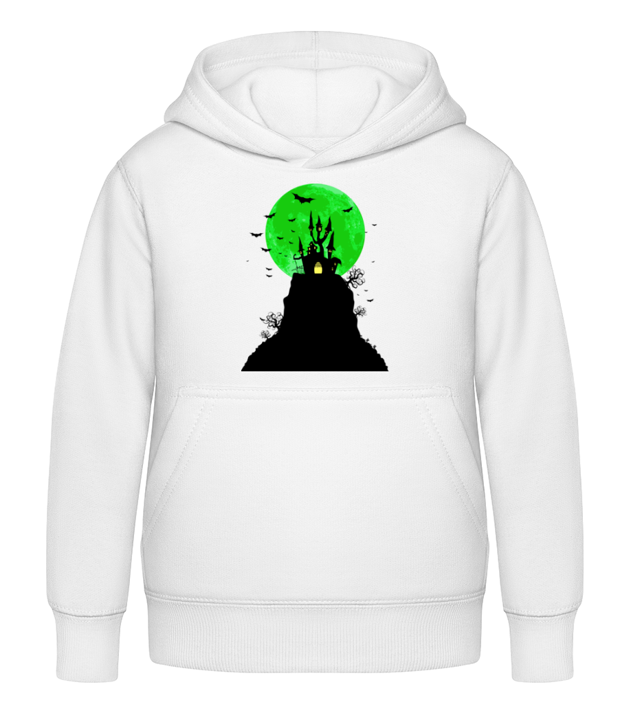 Chateau Hanté - Sweat à capuche Enfant - Blanc - Devant