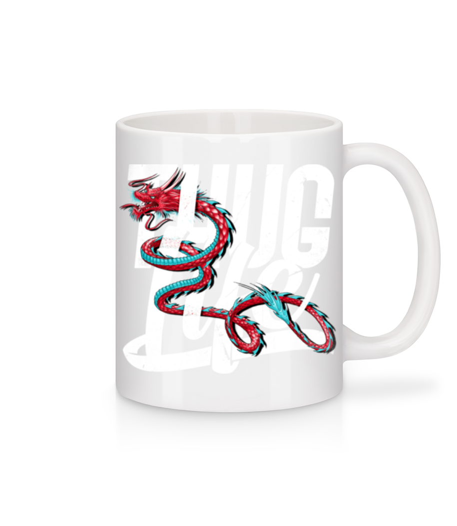 Aperçu: Thug Life Dragon - Mug en céramique blanc - Blanc - Devant