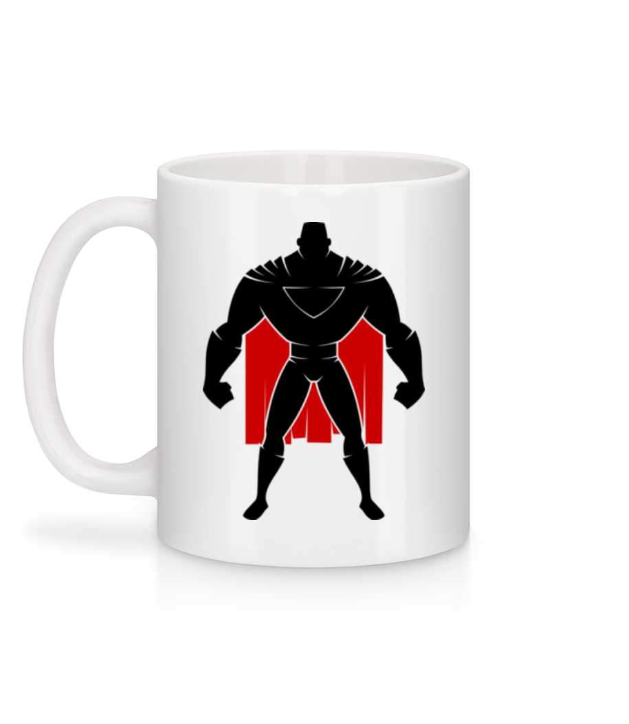 Superman Silhouette Cape - Mug en céramique blanc - Blanc - Derrière