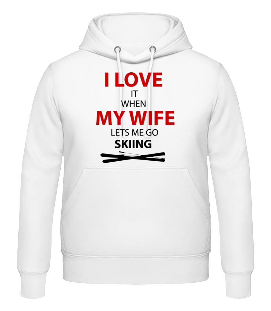 I Love Wife And Skiing · Sweat à capuche Homme